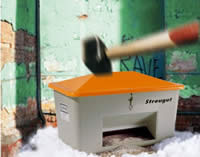 Streugutbox mit Vandalismusdeckel
